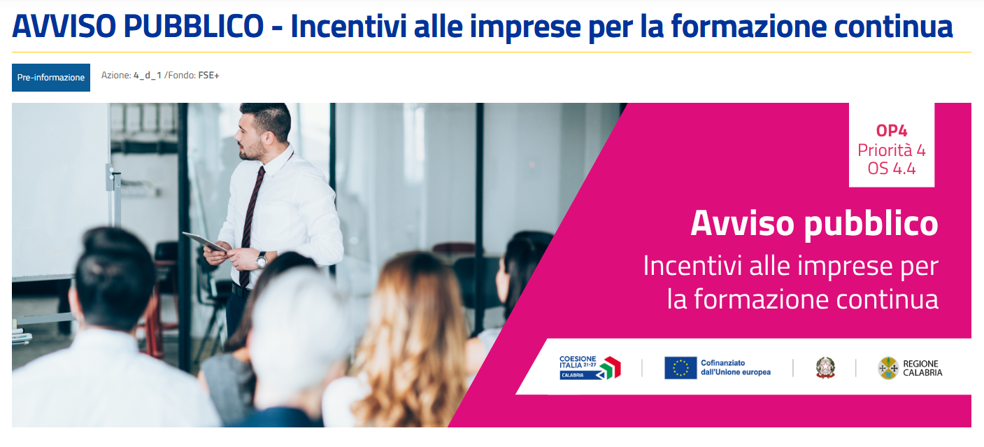 Pre bando formazione continua